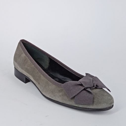 FREY . Ballerina in camoscio grigio  - 50%