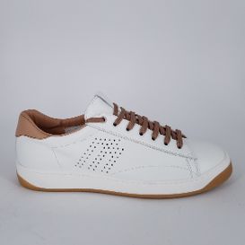 FRAU . Sneakers in pelle bianca e riporti cuoio  - 30%
