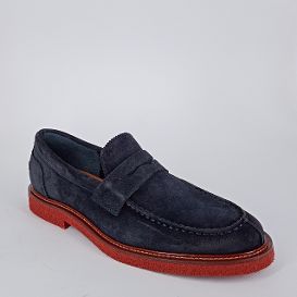 FRAU . Mocassino uomo in camoscio blu - 30 %
