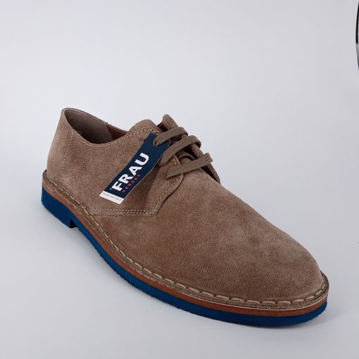 FRAU . Derby in camoscio con suola colorata .-30 %