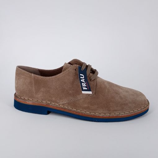 FRAU . Derby in camoscio con suola colorata .-30 %