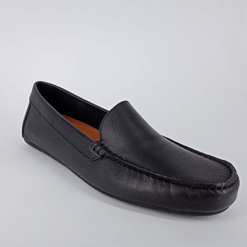FRAU . Mocassino uomo  in pelle nera  - 30%