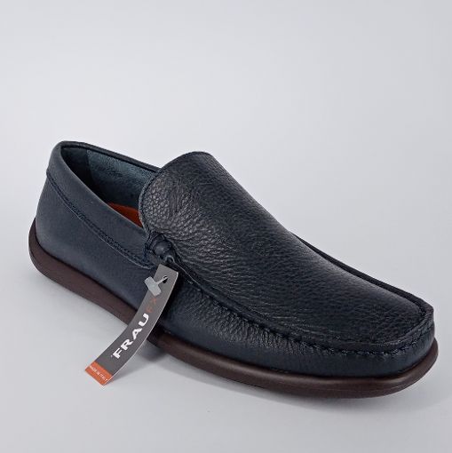 FRAU  . Mocassino in pelle blu