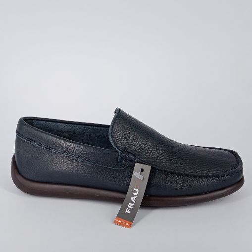 FRAU  . Mocassino in pelle blu