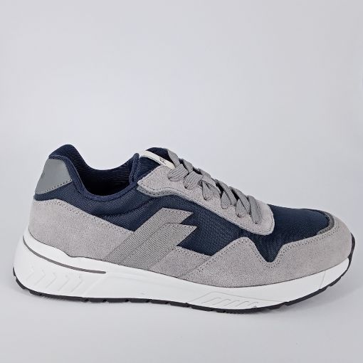 FRAU . Sneakers uomo in camoscio e tessuto .