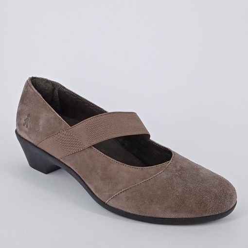 BENVADO . Decolletè in camoscio tortora  -50%