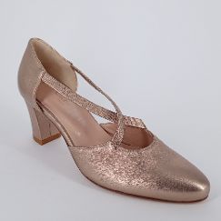 CINZIA VALLE . Decolletè in pelle bronzo . -40%