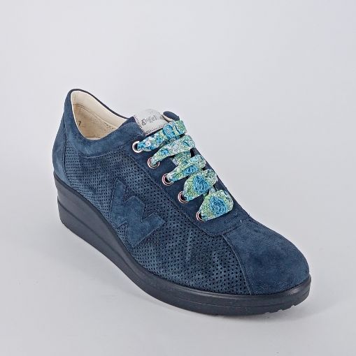 MELLUSO . Sneakers in camoscio navy .30%