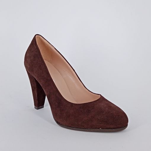 SHE SHOES - Decoltè in camoscio testa di moro  - 60 %