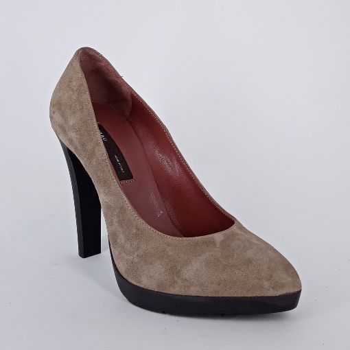 FRAU     -     Decolte' in camoscio taupe     -   50   %