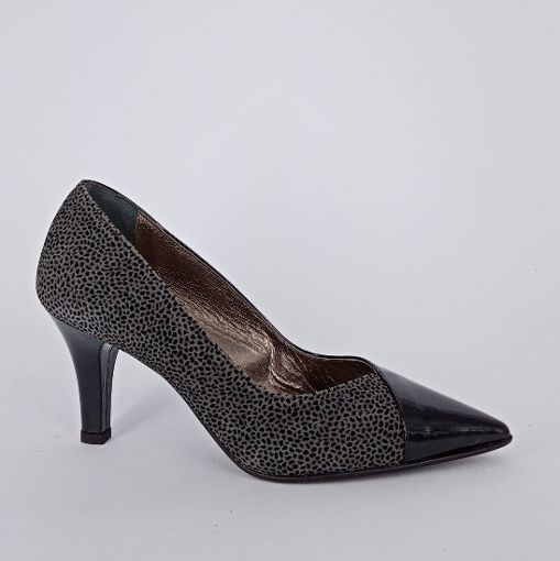 CONFORT - Decoltè in vernice e camoscio grigio  - 50%