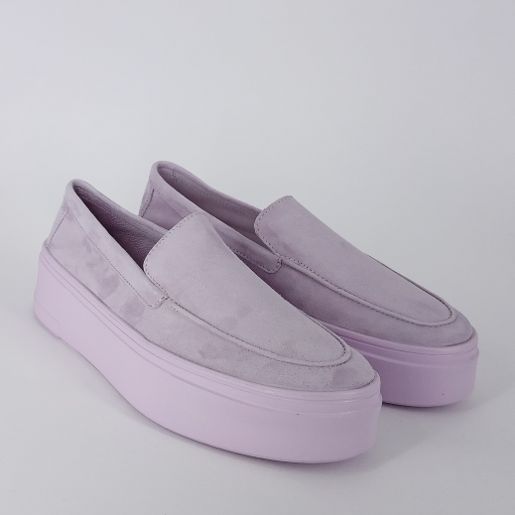 FRAU . Slip-on sneaker in pelle scamosciata glicine 50%