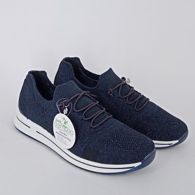 ARA - Sneakers in tessuto laminato blu .